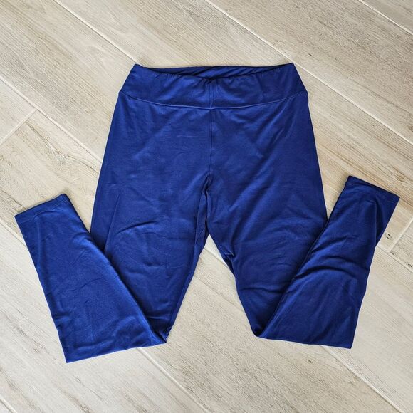LuLaRoe Pants - LuLaRoe Vibrant Blue Active Leggings, Sz TC - EUC